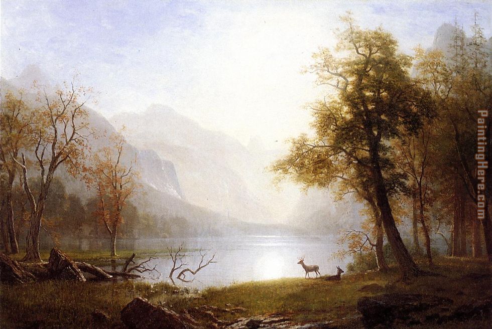 Valley in Kings Canyon painting - Albert Bierstadt Valley in Kings Canyon art painting